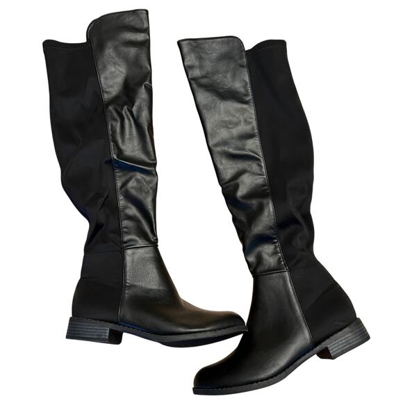 CATHERINE Catherine Malandrino Shoes - Catherine Catherine Malandrino Faux Leather Knee High Tall Boots Size 9 NWOT